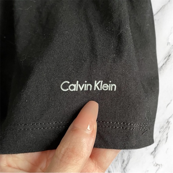 Calvin Klein Black V-Neck T-Shirt - Picture 3 of 4